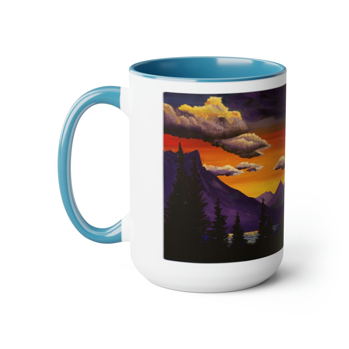 Purple Mountains Majesty Two-Tone Coffee Mugs, 15oz