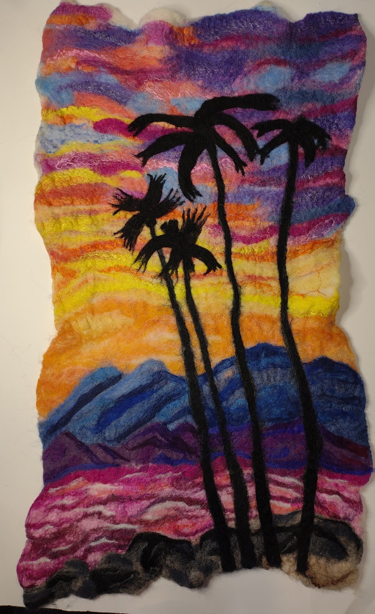 Palm Tree Sunset Rug Palm Trees in Sunset – Adornament Designs