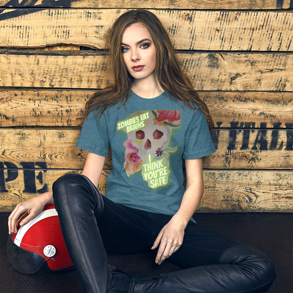 Zombies Eat Brains Short-Sleeve Unisex T-Shirt