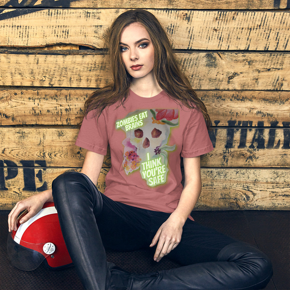 Zombies Eat Brains Short-Sleeve Unisex T-Shirt