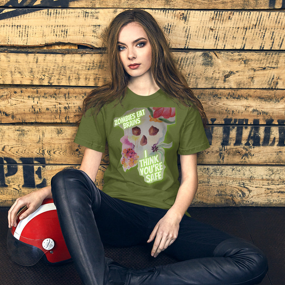 Zombies Eat Brains Short-Sleeve Unisex T-Shirt