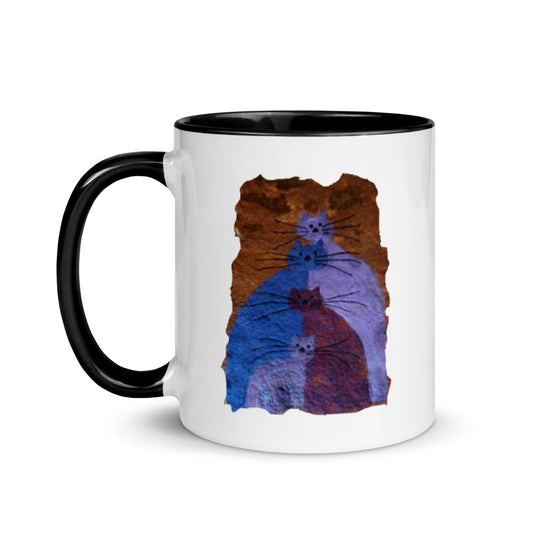 One Cat Mug with Color Inside