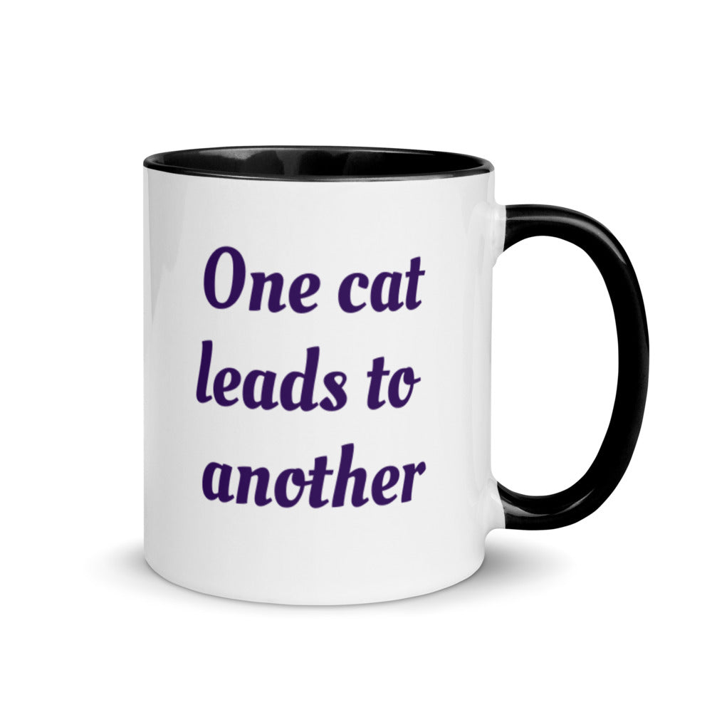 One Cat Mug with Color Inside